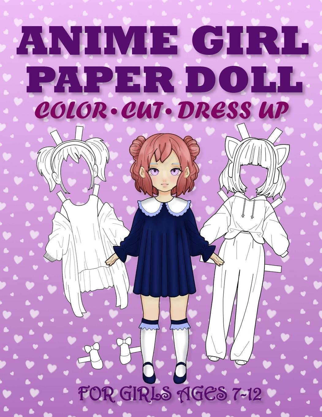 Book Anime Girl Paper Doll for Girls Ages 7-12 