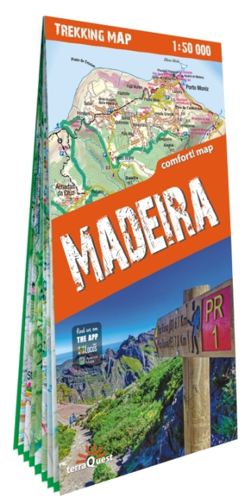 Carte Madère 1/50.000 (carte grand format laminée trekking tQ). Madeira - Anglais 
