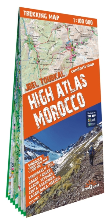 Książka Haut-Atlas Maroc 1/100.000 (carte grand format laminée trekking tQ). High Atlas Morocco - Anglais 