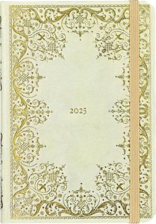 Calendar/Diary 2025 Gilded Ivory Weekly Planner (16 Months, Sept 2024 to Dec 2025) 