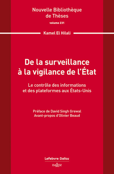 Carte De la surveillance à la vigilance de l'État. Volume 231 Kamel El Hilali