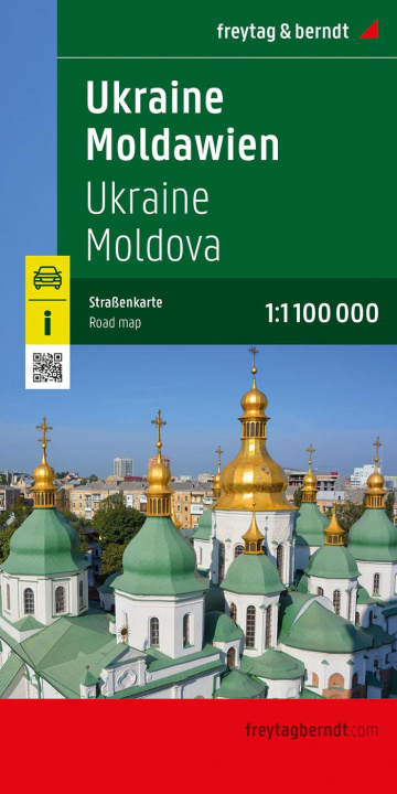 Tiskovina Ukraine - Moldawien, Straßenkarte 1:1.000.000, freytag & berndt 