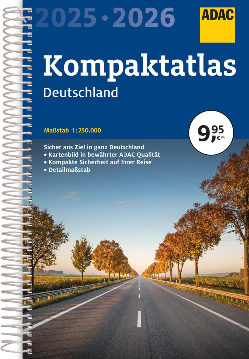 Książka ADAC Kompaktatlas 2025/2026 Deutschland 1:250.000 