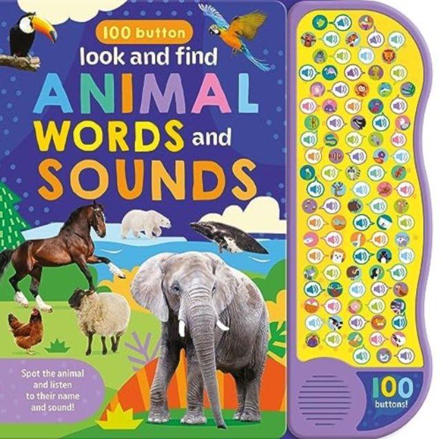 Kniha 100 Button Look & Find Animal Words & Sounds 