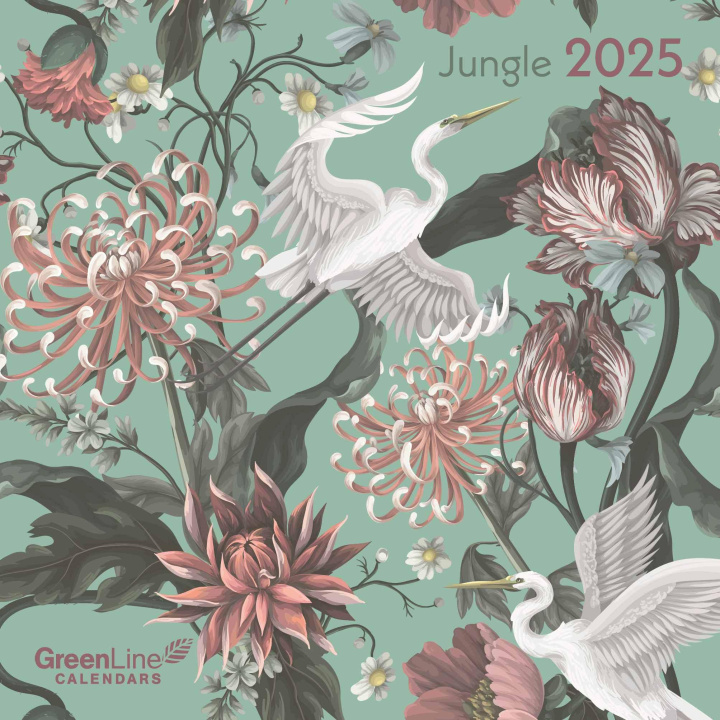 Calendar / Agendă GreenLine Jungle 2025 - Wand-Kalender - Broschüren-Kalender - 30x30 - 30x60 geöffnet 