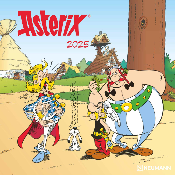 Kalendář/Diář Asterix 2025 - Wand-Kalender - Broschüren-Kalender - 30x30 - 30x60 geöffnet - Cartoon Albert Uderzo