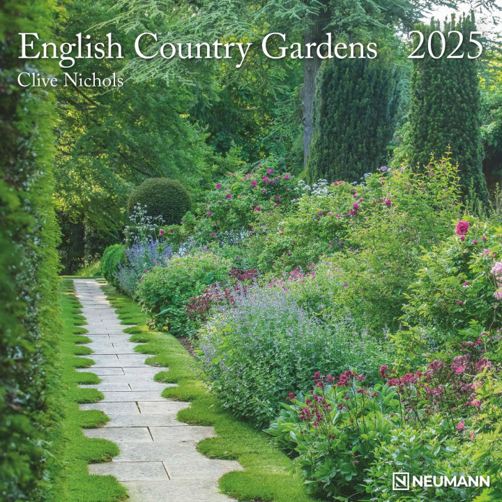 Kalendář/Diář English Country Gardens 2025 - Wand-Kalender - Broschüren-Kalender - 30x30 - 30x60 geöffnet - Garten Clive Nichols