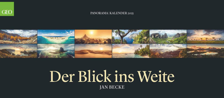 Kalendář/Diář GEO Panorama: Der Blick ins Weite 2025 - Panorama-Kalender - Wand-Kalender - Großformat-Kalender - 137x60 Jan Becke