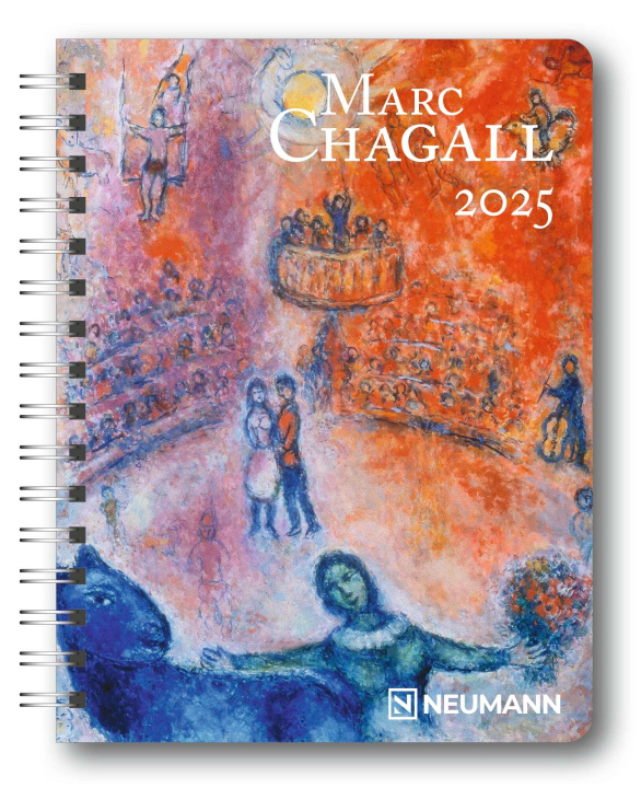 Carte Marc Chagall 2025 - Diary - Buchkalender - Taschenkalender - Kunstkalender - 16,5x21,6 
