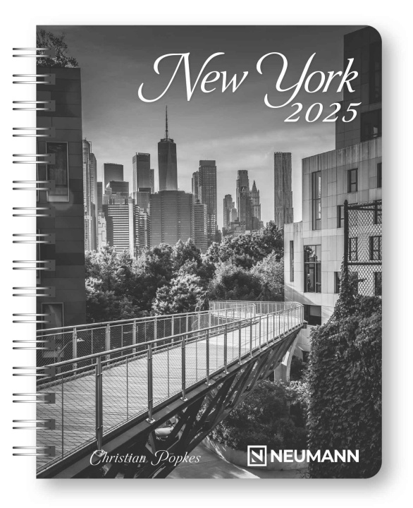 Carte New York 2025 - Diary - Buchkalender - Taschenkalender - 16,5x21,6 Christian Popkes