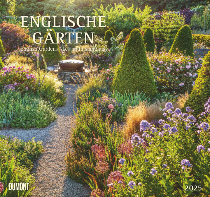 Kalendář/Diář Englische Gärten 2025 - DUMONT Garten-Kalender - mit allen wichtigen Feiertagen - Format 38,0 x 35,5 cm Clive Nichols