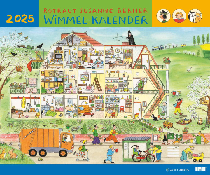 Naptár/Határidőnapló Wimmel-Kalender 2025 - DUMONT Kinderkalender - Wandkalender 60 x 50 cm - Spiralbindung Rotraud Susanne Berner