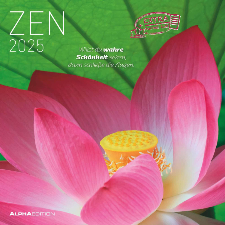 Calendrier/agenda Zen 2025 - Broschürenkalender 30x30 cm (30x60 geöffnet) - Kalender mit Platz für Notizen - mit Lebensweisheiten - Bildkalender - Wandkalender 