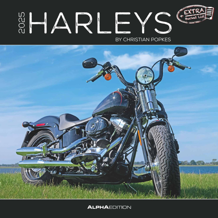 Kalendar/Rokovnik Harleys 2025 - Broschürenkalender 30x30 cm (30x60 geöffnet) - Kalender mit Platz für Notizen - Motorräder - Bildkalender - Wandplaner - Harley-Davidso 