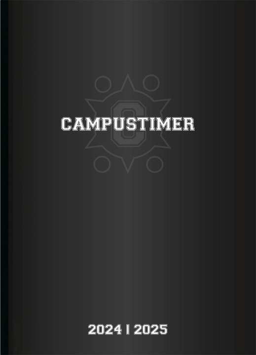Carte Campustimer Black - A6 Semester-Planer - Studenten-Kalender 2024/2025 - Notiz-Buch - schwarz - Weekly - Alpha Edition 