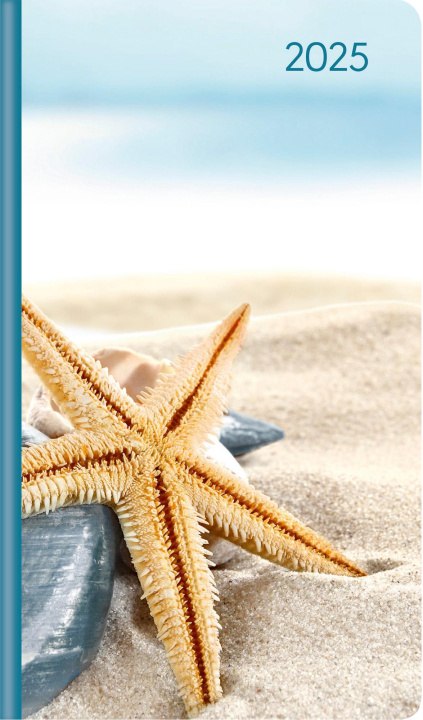 Książka Ladytimer Slim Sea Star 2025 - Taschen-Kalender 9x15,6 cm - Seestern - Weekly - 128 Seiten - Notiz-Buch - Alpha Edition 