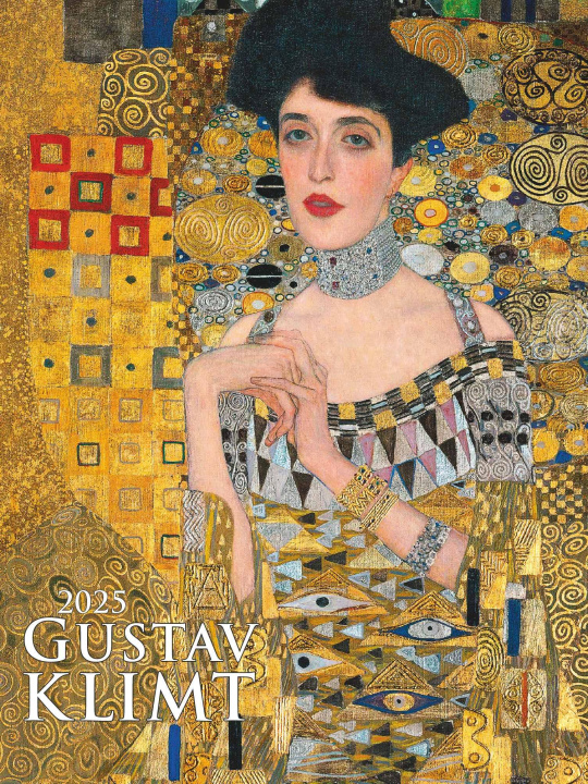Календар/тефтер Gustav Klimt 2025 - Bild-Kalender 42x56 cm - Kunst-Kalender - Metallicfolienveredelung - Wand-Kalender - Malerei - Alpha Edition 