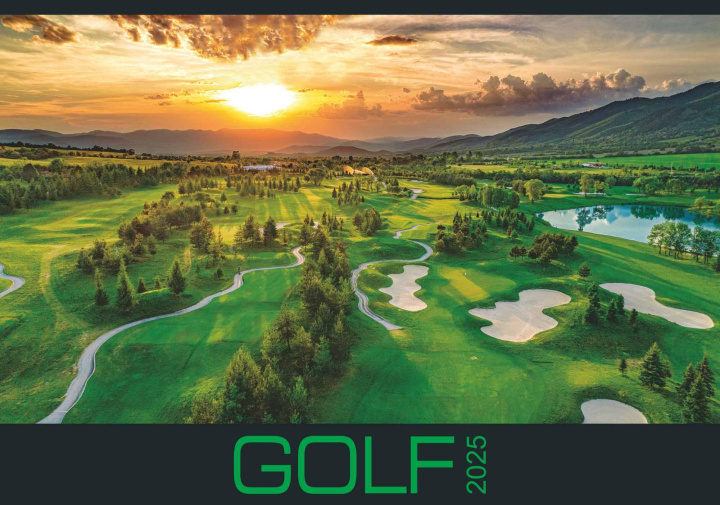 Kalendár/Diár Golf 2025 - Bildkalender 48,5x34 cm im Querformat - internationaler Golfkalender - Sportkalender - Wandplaner - Wandkalender - Alpha Edition 
