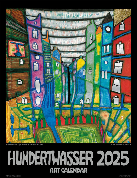 Naptár/Határidőnapló Hundertwasser Art Calendar 2025 