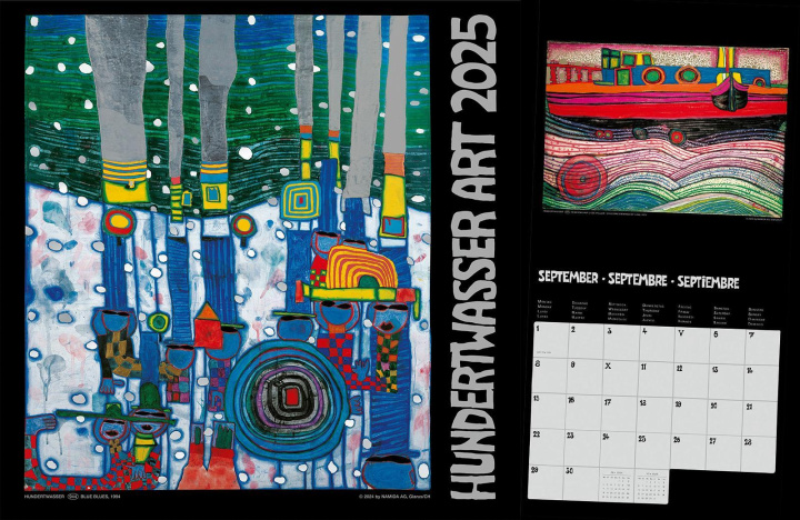 Calendar / Agendă Hundertwasser Broschürenkalender Art 2025 