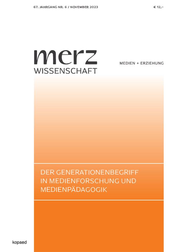 Kniha Der Generationenbegriff in Medienforschung und Medienpädagogik Bernd Schorb