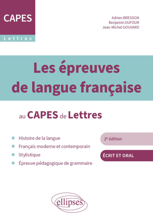 Kniha Les épreuves de langue française au CAPES de Lettres Bresson