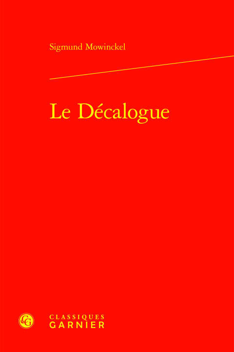 Knjiga Le décalogue Mowinckel sigmund