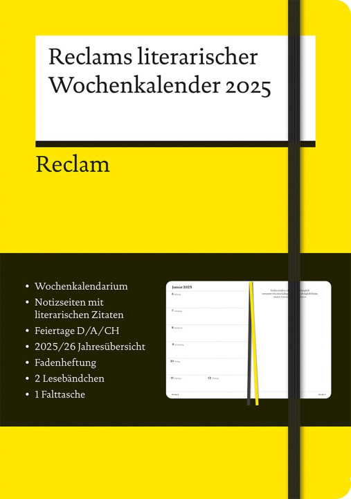 Kalendář/Diář Reclams literarischer Wochenkalender 2025 