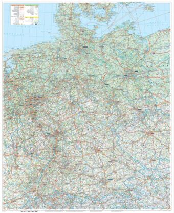 Nyomtatványok MARCO POLO Große Deutschlandkarte mit Ländergrenzen 
