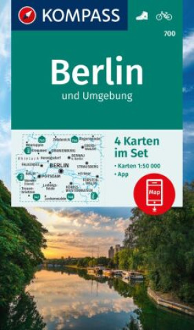 Nyomtatványok KOMPASS Wanderkarten-Set 700 Berlin und Umgebung (4 Karten) 1:50.000 