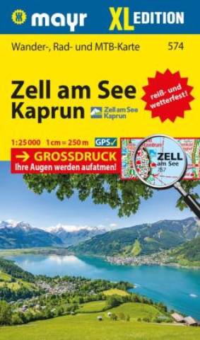 Tlačovina Mayr Wanderkarte Zell am See, Kaprun XL 1:25.000 