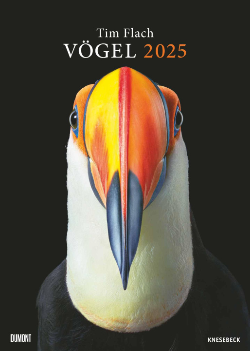 Kalendář/Diář Tim Flach: Vögel 2025 - Posterkalender von DUMONT- Vogel-Porträts von Tim Flach - Poster-Format 50 x 70 cm Tim Flach