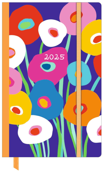 Kalendář/Diář Dominique Vari Blossom - Wochen-Notizkalender klein 2025 - Taschen-Kalender 9x14 cm - mit Verschlussband & Falttasche - Weekly 