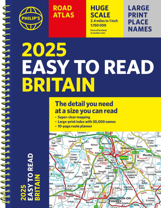 Kniha 2025 Philip's Easy to Read Road Atlas of Britain Philip's Maps