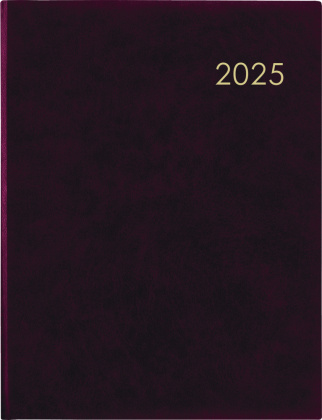 Naptár/Határidőnapló Wochenbuch bordeaux 2025 - Bürokalender 21x26,5 cm - 1 Woche auf 2 Seiten - mit Eckperforation und Fadensiegelung - Notizbuch - 739-2120 ZETTLER Kalender
