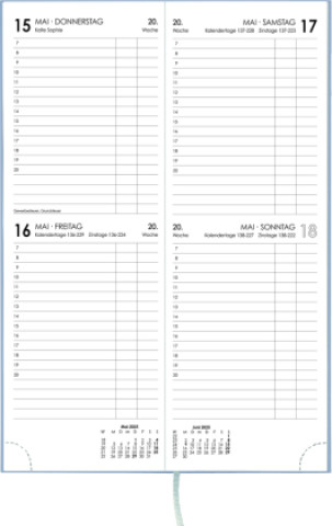 Kalendar/Rokovnik Tagevormerkbuch Leinen anthrazit 2025 - farbig sortiertes Bundle - 2T/1S - 10,4x29,6  - Büro-Kalender - 801-0021-1 ZETTLER Kalender