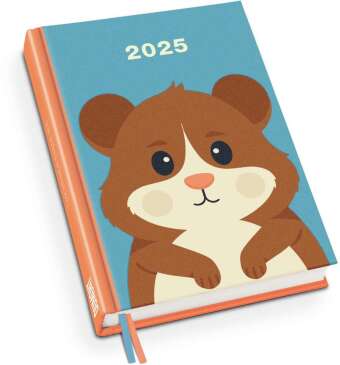 Kalendář/Diář Hamster Taschenkalender 2025 - Tier-Illustration von Dawid Ryski - Terminplaner mit Wochenkalendarium - Format 11,3 x 16,3 cm DUMONT Kalender