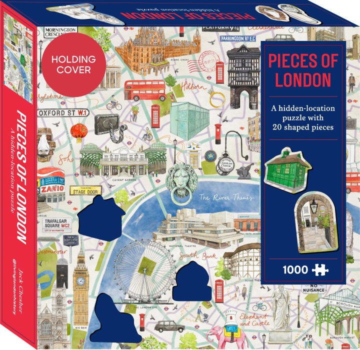 Książka Pieces of London: A Hidden-Location Jigsaw with 20 Shaped Pieces Katharine Fraser