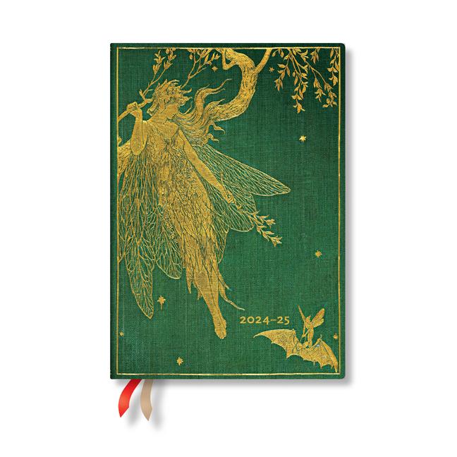 Kalendar/Rokovnik Paperblanks 2024-25 Olive Fairy Lang's Fairy Books 18-Month Flexis MIDI Horizontal Weekly Elastic Band 224 Pg 80 GSM 