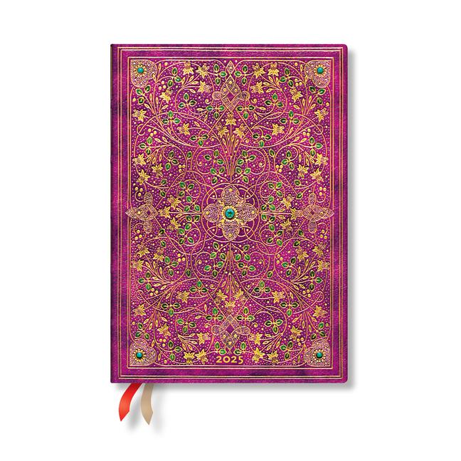 Calendar / Agendă Paperblanks 2025 Diamond Jubilee Sangorski & Sutcliffe 12-Month MIDI Day-At-A-Time Elastic Band 416 Pg 80 GSM 