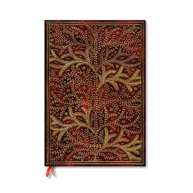 Calendar / Agendă Paperblanks 2025 Wildwood Tree of Life 12-Month Grande Vertical Weekly Elastic Band 160 Pg 100 GSM 