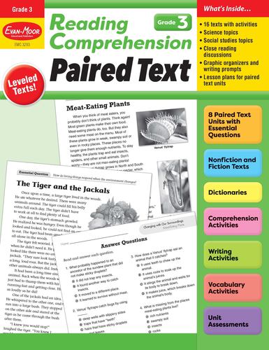 Könyv Reading Comprehension: Paired Text, Grade 3 Teacher Resource 