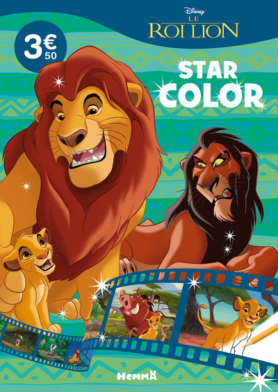 Kniha Disney Le Roi Lion - Star Color (Simba, Mufasa et Scar) 