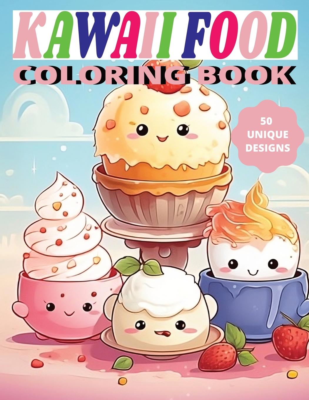 Knjiga Kawaii Food Coloring Book 