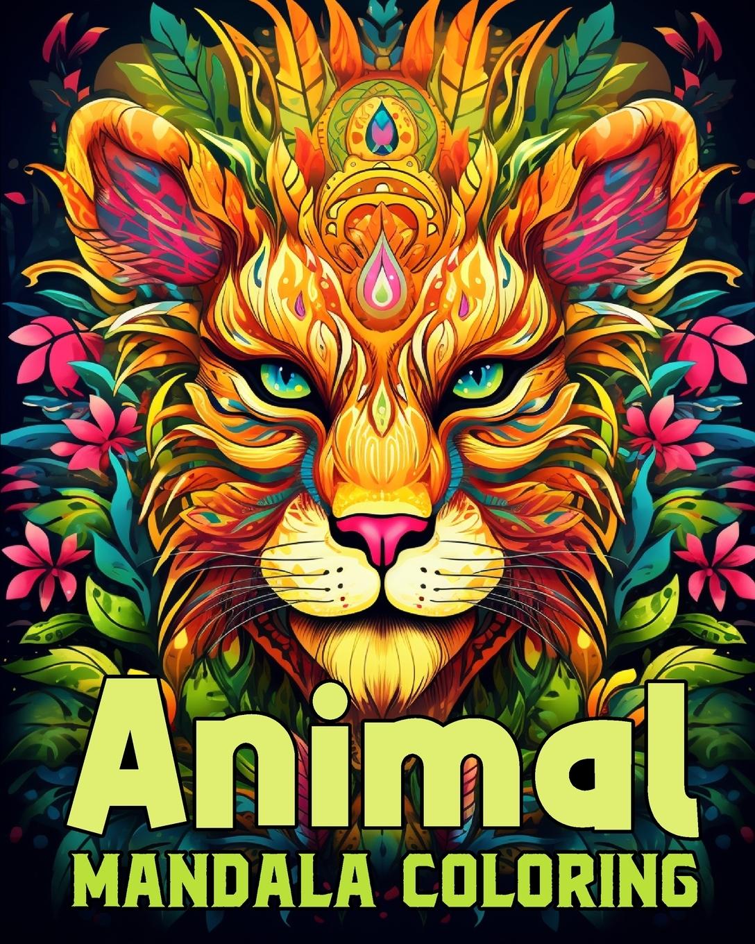 Книга Animal Mandala Coloring Book For Adults 