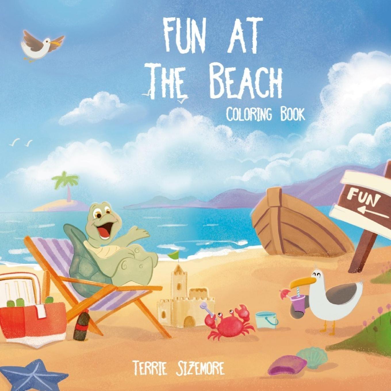 Könyv Fun at the Beach Coloring Book 