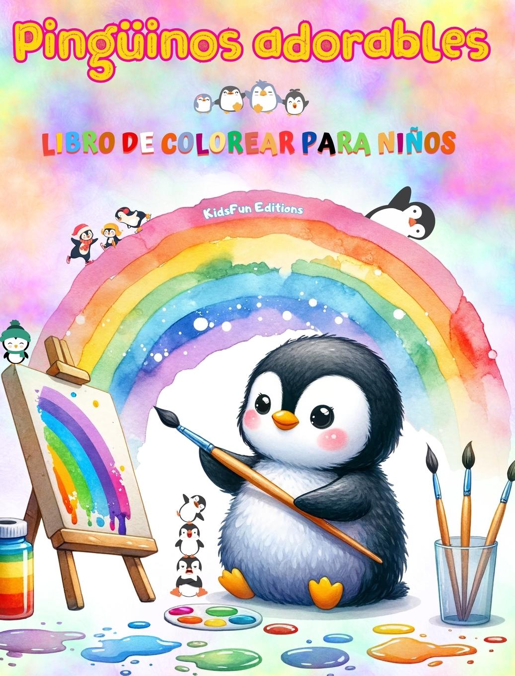 Könyv Pingüinos adorables - Libro de colorear para ni?os - Escenas creativas y divertidas de risue?os pingüinos 