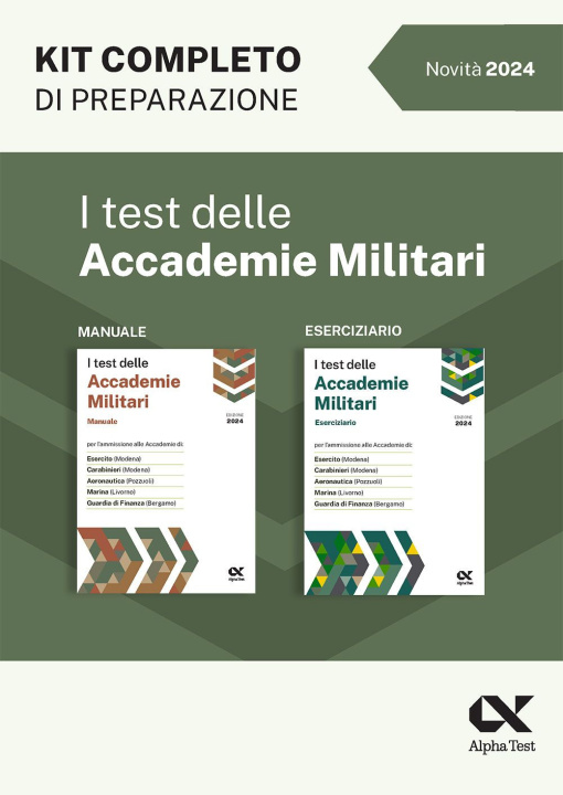 Книга test delle accademie militari. Kit di preparazione Massimo Drago