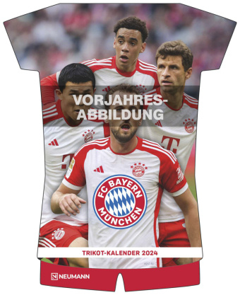 Календар/тефтер FC Bayern München 2025 - Trikotkalender - Wand-Kalender - Fan-Kalender - Fußball-Kalender - 34,1x42 - Sport Neumann