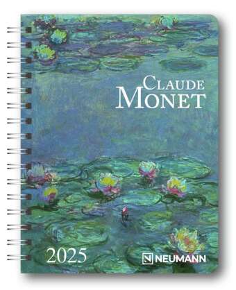Kalendář/Diář Claude Monet 2025 - Diary - Buchkalender - Taschenkalender - Kunstkalender - 16,5x21,6 Neumann
